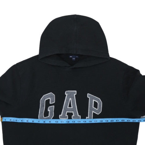GAP Mens Black XL Pullover Hoodie Fleece Logo Sweatshirt