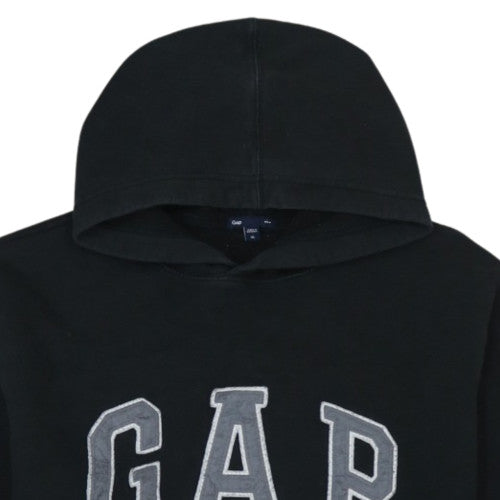 GAP Mens Black XL Pullover Hoodie Fleece Logo Sweatshirt