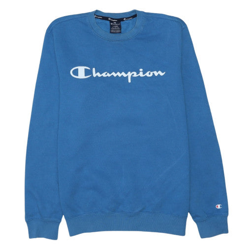 Champion Men's Blue Crew Neck Pullover Sweatshirt Size L
