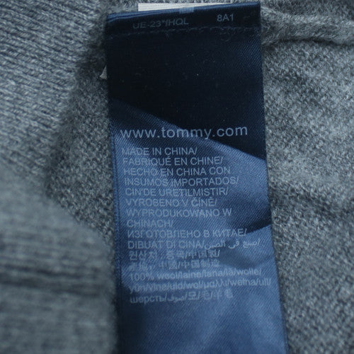 Tommy Hilfiger Men's Grey Wool 1/2 Zip Jumper Size M