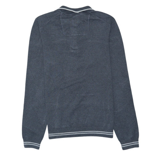 Hugo Boss Men's Grey Cotton 1/2 Zip Jumper Size S