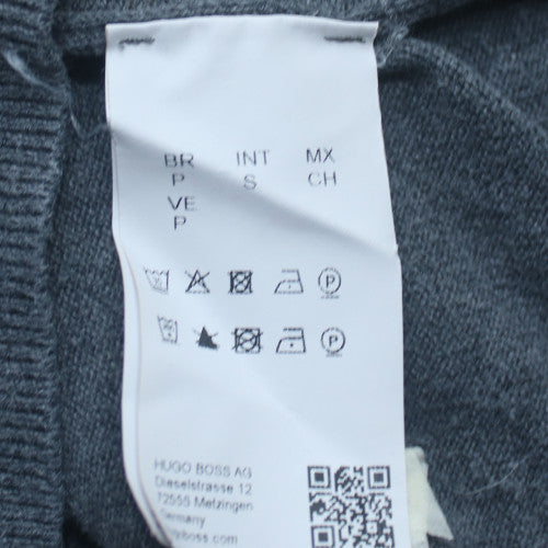 Hugo Boss Men's Grey Cotton 1/2 Zip Jumper Size S