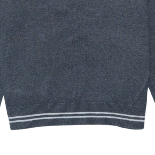 Hugo Boss Men's Grey Cotton 1/2 Zip Jumper Size S