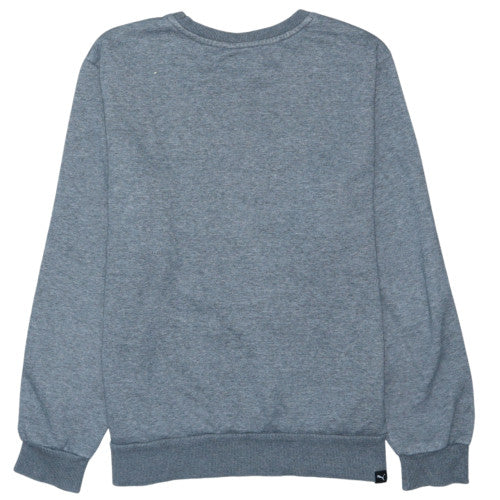 Puma Men's Grey Crew Neck Pullover Sweatshirt M Regular Fit