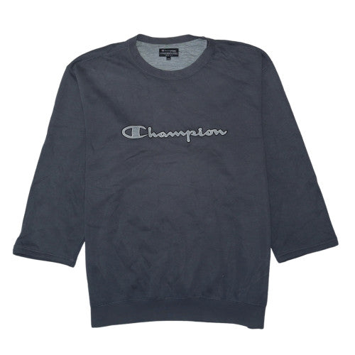 Champion Men's Grey 2XL Pullover Crew Neck Sweatshirt Vintage Logo