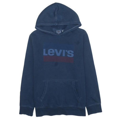 Levi's Men's Blue Pullover Hoodie XL Classic Logo Cotton Sweatshirt