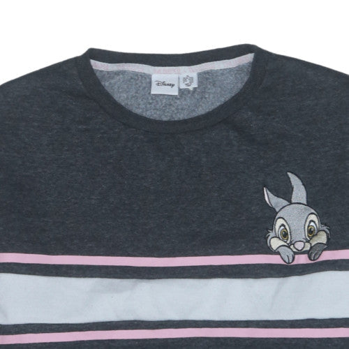 Disney Womens Grey Thumper Sweatshirt XL Pullover Long Sleeve Casual
