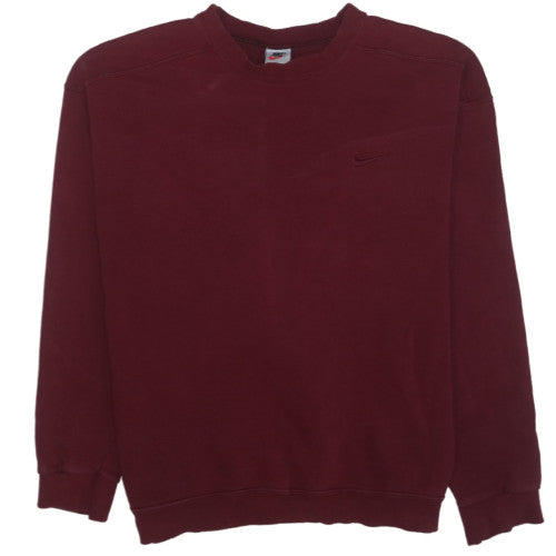 Nike Men's Red XL Pullover Sweatshirt Vintage Fleece Crew Neck