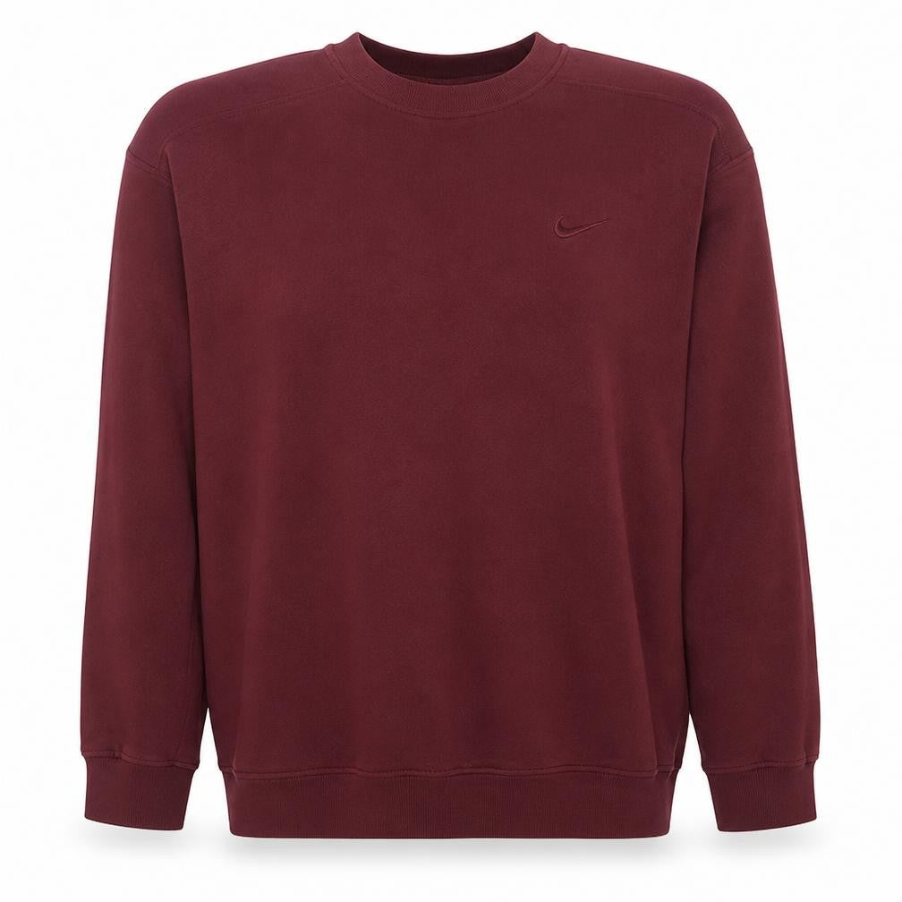 Front view of Nike Men's Red XL Pullover Sweatshirt Vintage Fleece Crew Neck