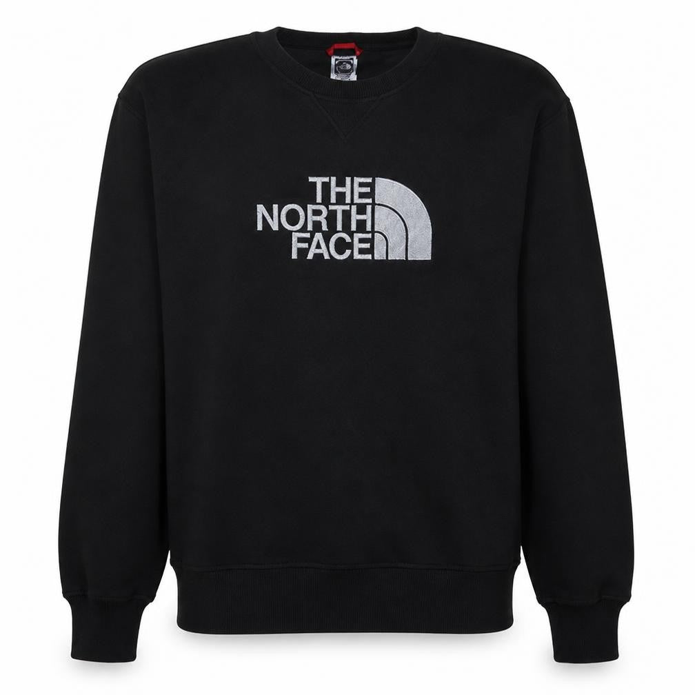 Front view of The North Face Men's Black Medium Pullover Logo Sweatshirt