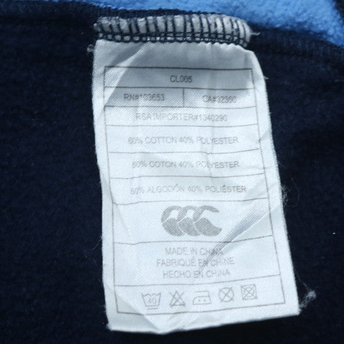 Canterbury Men's Blue Pullover Rugby Hoodie Size L Sportswear