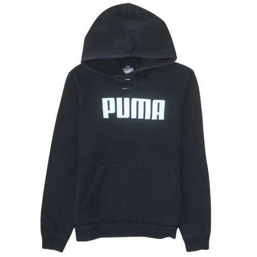 Puma Womens Black Pullover Hoodie Size 14 Hooded Sweatshirt