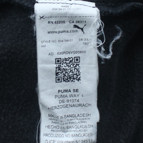 Puma Womens Black Pullover Hoodie Size 14 Hooded Sweatshirt