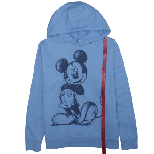 Disney Women Blue Mickey Mouse Pullover Hoodie Size 12 M