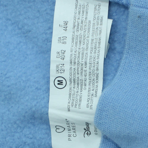 Disney Women Blue Mickey Mouse Pullover Hoodie Size 12 M