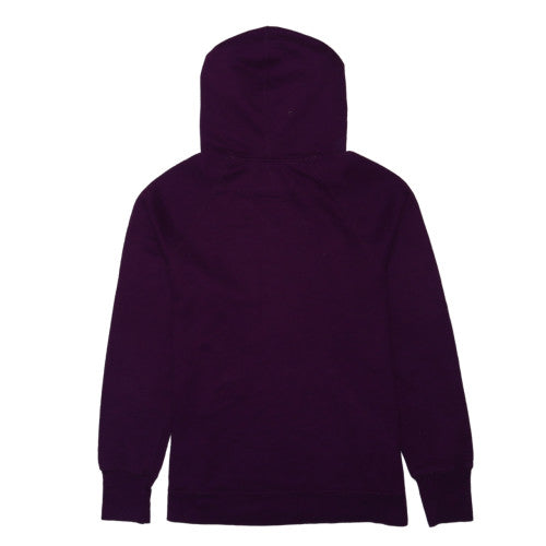 Champion Women's Purple Pullover Hoodie L Logo Print Sweatshirt