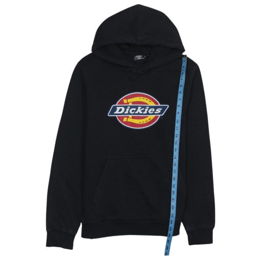 Dickies Men’s Black Pullover Hoodie Large Fleece Graphic Logo Sweatshirt