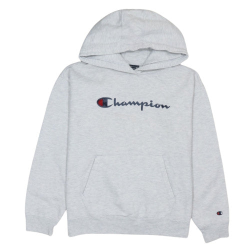 Champion Womens Grey Pullover Hoodie Medium Cotton Blend