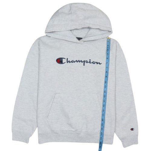 Champion Womens Grey Pullover Hoodie Medium Cotton Blend