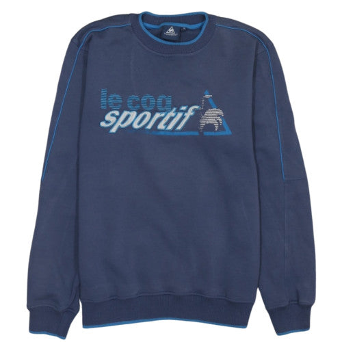 Le Coq Sportif Men's Blue XL Pullover Sweatshirt Logo Fleece