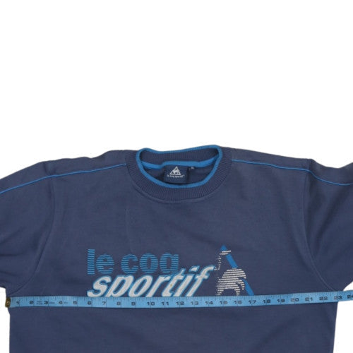 Le Coq Sportif Men's Blue XL Pullover Sweatshirt Logo Fleece