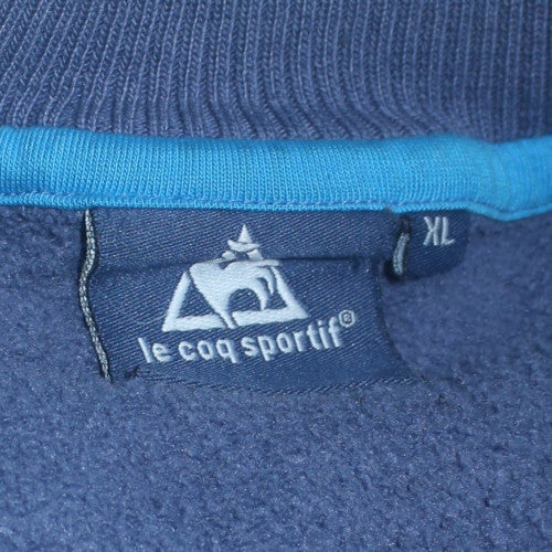 Le Coq Sportif Men's Blue XL Pullover Sweatshirt Logo Fleece