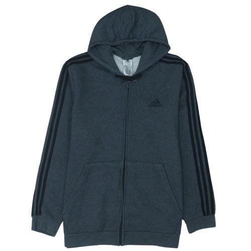Adidas Mens Grey XL Full Zip Hoodie Sweatshirt