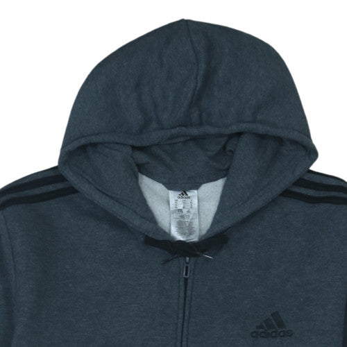 Adidas Mens Grey XL Full Zip Hoodie Sweatshirt
