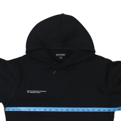PrettyLittleThing Womens Black XS Pullover Hoodie Classic Fit