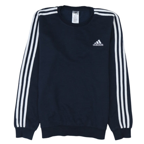 Adidas Womens Navy Blue Crew Neck Pullover Sweatshirt M