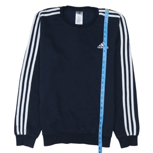 Adidas Womens Navy Blue Crew Neck Pullover Sweatshirt M