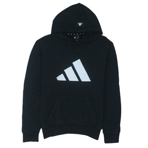 Adidas Men's Black Small Pullover Hoodie with Logo Graphic