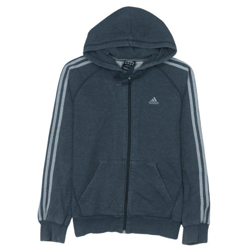 Adidas Men's Grey Full Zip Hoodie Size S Sportswear