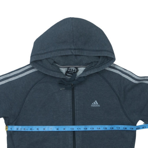 Adidas Men's Grey Full Zip Hoodie Size S Sportswear