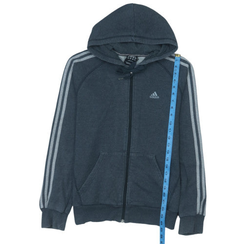 Adidas Men's Grey Full Zip Hoodie Size S Sportswear