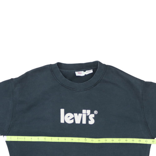 Levi's Men's Blue Logo Crew Neck Pullover Sweatshirt Size M