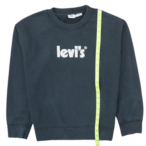 Levi's Men's Blue Logo Crew Neck Pullover Sweatshirt Size M