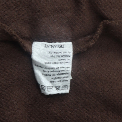 Lacoste Men’s Brown 1/4 Zip Collared Sweatshirt 2XL Regular Fit