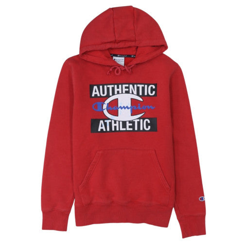 Champion Men's Red Pullover Hoodie S Authentic Athletic Fleece