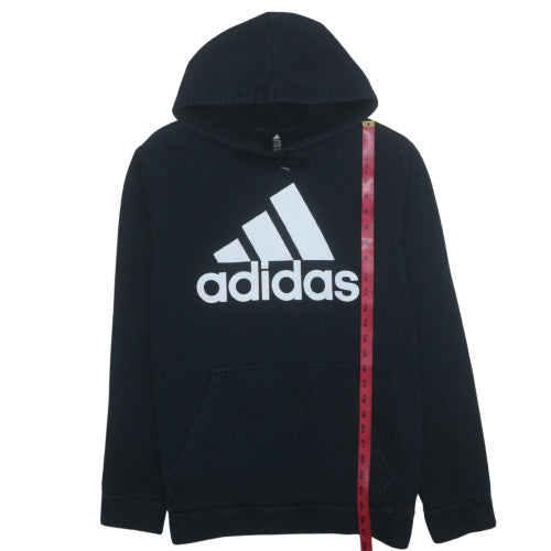 Adidas Women's Black Pullover Hoodie XL Cotton Blend Logo Print