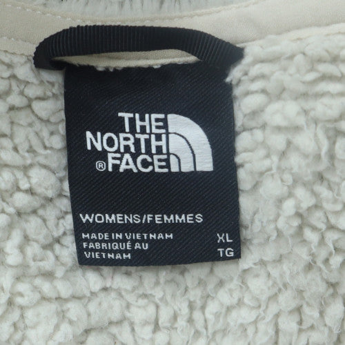 The North Face Womens White XL Fleece Hooded Zip Jacket