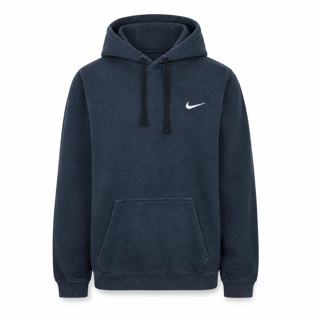 Front view of Nike Men’s Blue Pullover Hoodie Small Fleece Sportswear