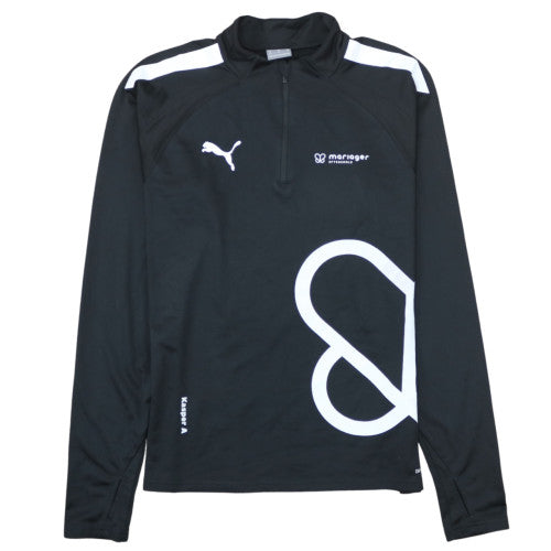 Puma Men’s Black 1/4 Zip Sports Sweatshirt M Regular Fit