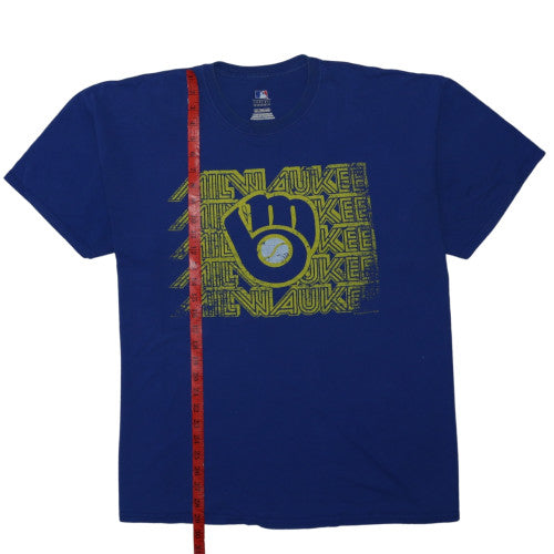 Genuine Merchandise Men's Blue Milwaukee Brewers 2XL Graphic T-Shirt