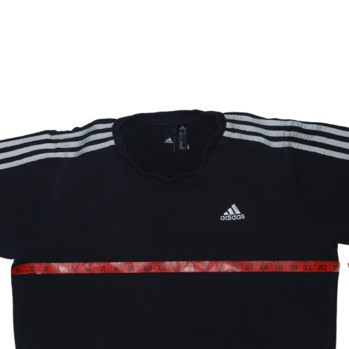 Adidas Men's Black Crew Neck Pullover Sweatshirt Size M