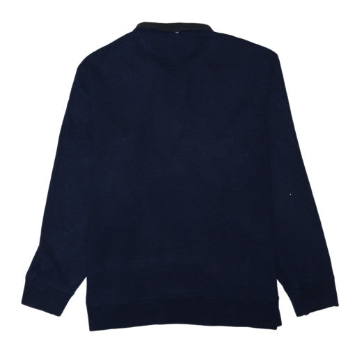 Polo Ralph Lauren Men's Blue XL 1/4 Zip Collared Sweatshirt