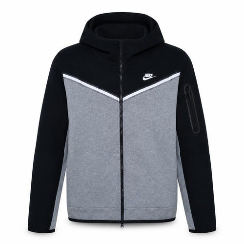 Nike Men's Grey XL Full Zip Hooded Sports Fleece Hoodie