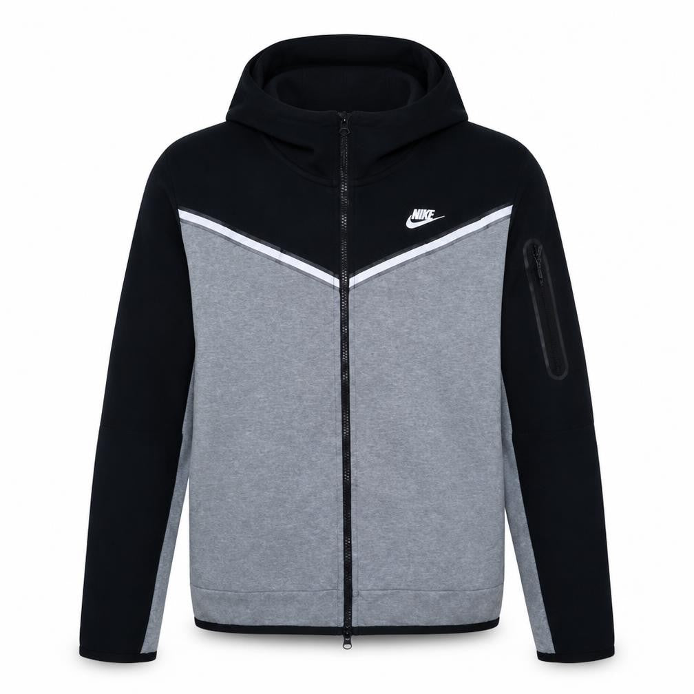 Nike Men's Grey XL Full Zip Hooded Sports Fleece Hoodie