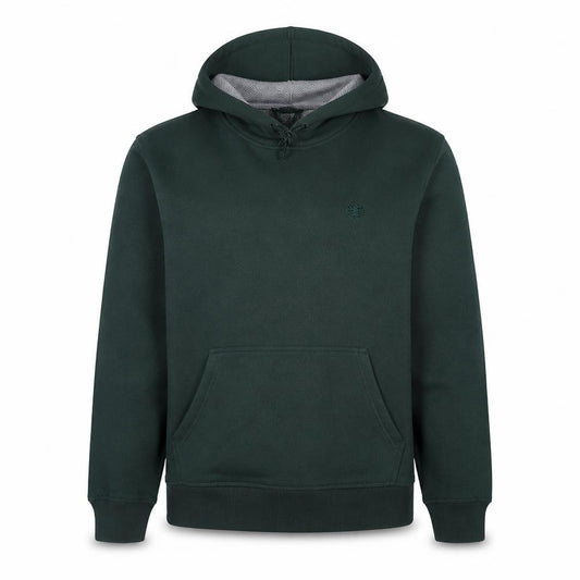 Front view of Champion Men's Green Pullover Hoodie, size M, Regular Fit