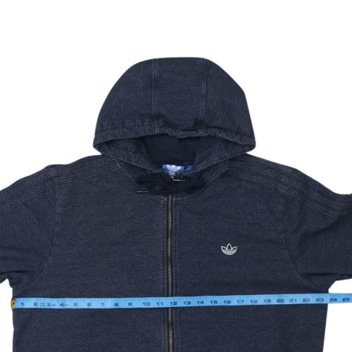 Adidas Men’s Blue Full Zip Hoodie L Regular Fit Jersey